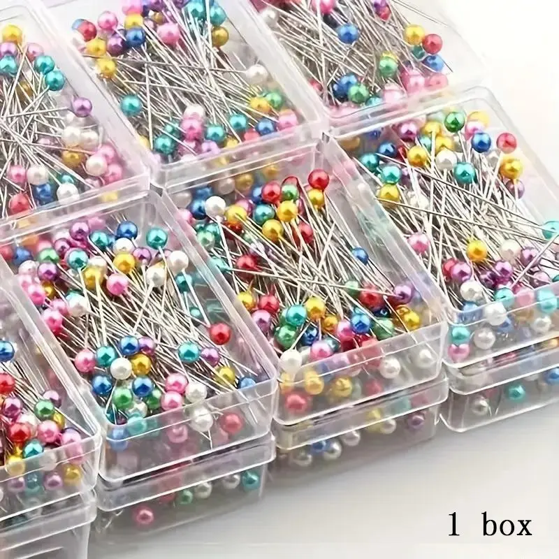 Colorful Bead Sewing Pin (100pcs), Pearled Ball Head Pin, DIY Sewing Accessories for Clothes, Sewing Tools, Sewing Supplies Crafts, Sewing Accessories And Supplies