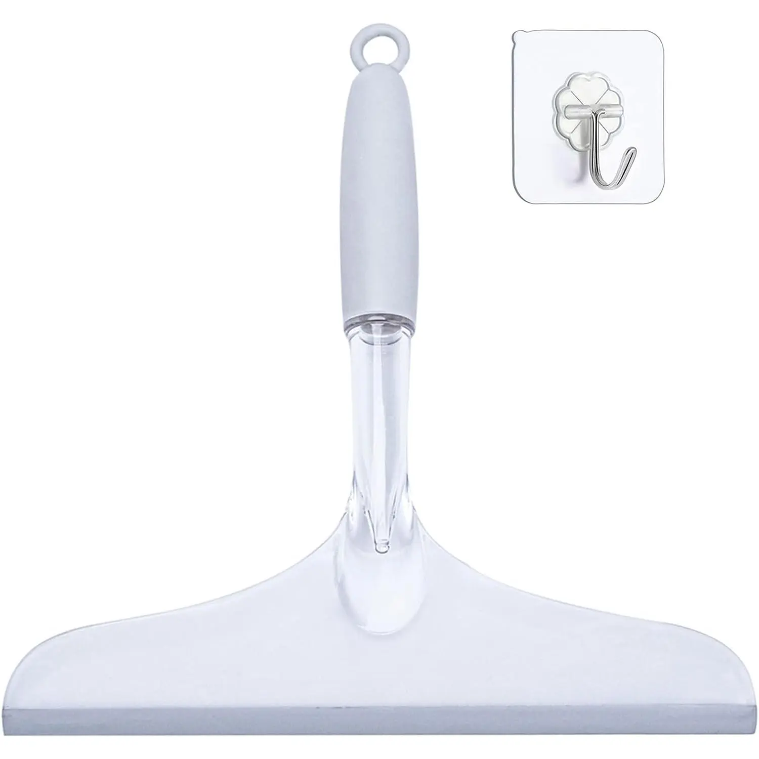 Shower  for Bathroom Glass Doors and Mirror, 10'' Rubber Window Cleaner Tool, Clear Plastic Water Wiper for  Windshield Cleaning