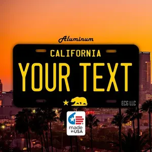 California Bear 12x6 Custom License Plate - High Quality Aluminum, UV Resistant, Custom Plate with Custom Text Options Mother's Day Gift