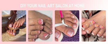 150Pcs French Press On Toenails - Short Square Round Shape, 15 Sizes Baby Pink Full Cover Fake Toe Nail Tips for Women