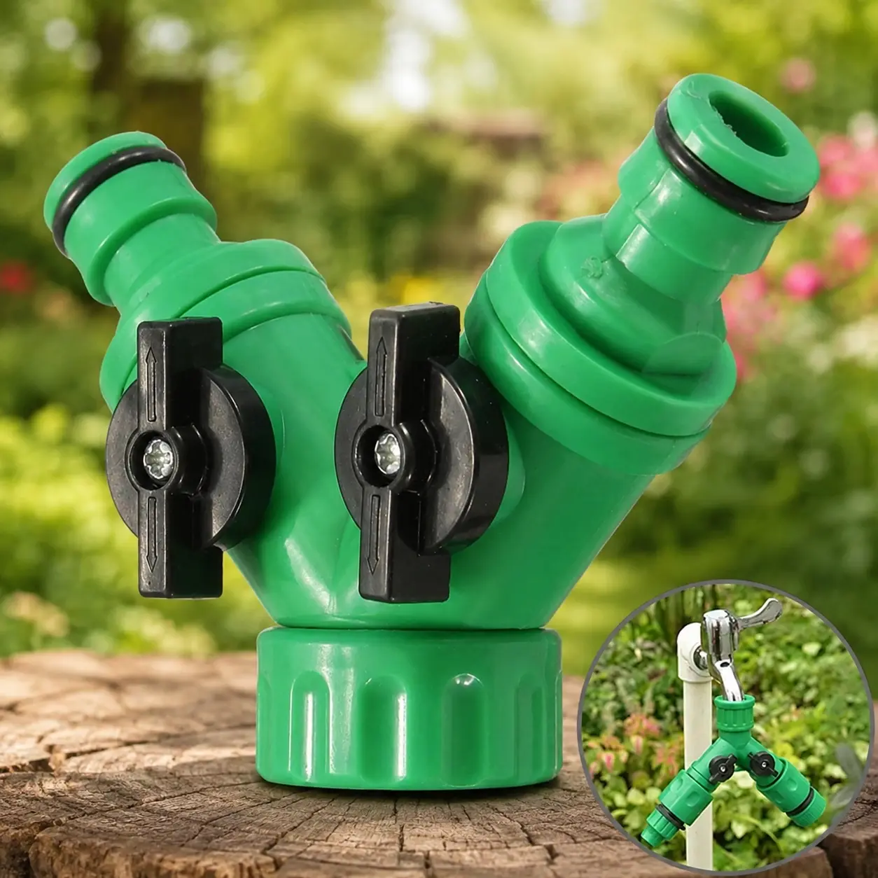 Leakproof High Pressure Water Pipe Connector, Quick Install Water Splitter for Kitchen & Bathroom, Dual Outlet Adapter, Corrosion Resistant Anti-Burst Tee Fitting for Water Flow Diversion