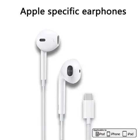 USB-C Wired In-Ear Headphones with Inline Control, Volume Adjustment, Song Switch, Call Answer, Compatible with USB-C Devices, Ideal for Commute, Home, Office Audio