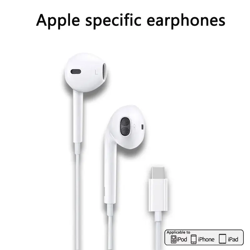 USB-C Wired In-Ear Headphones with Inline Control, Volume Adjustment, Song Switch, Call Answer, Compatible with USB-C Devices, Ideal for Commute, Home, Office Audio