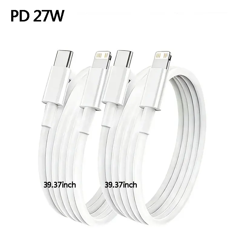 Type C to Lightning Charging Cable, PD 27w Fast Charging Cord Data Cable, 100cm Wide Compatibility, Compatible with iPhone 5-14 and iPad