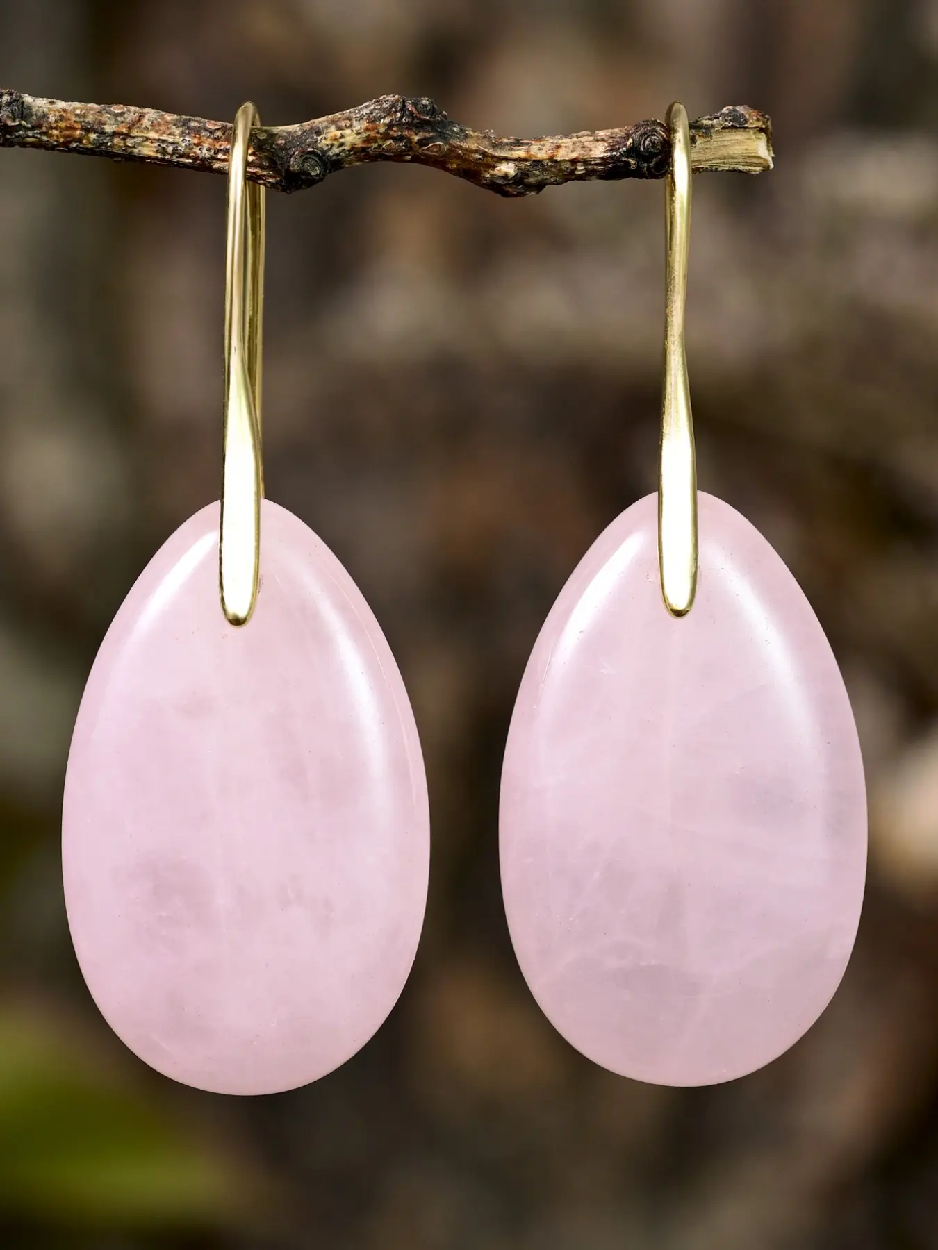 Sweet Crystal Teardrop Earrings, Elegant Natural Stone Ear Studs, Energy Balancing Jewelry, Fashionable Accessories for Women, Unique Design Earrings