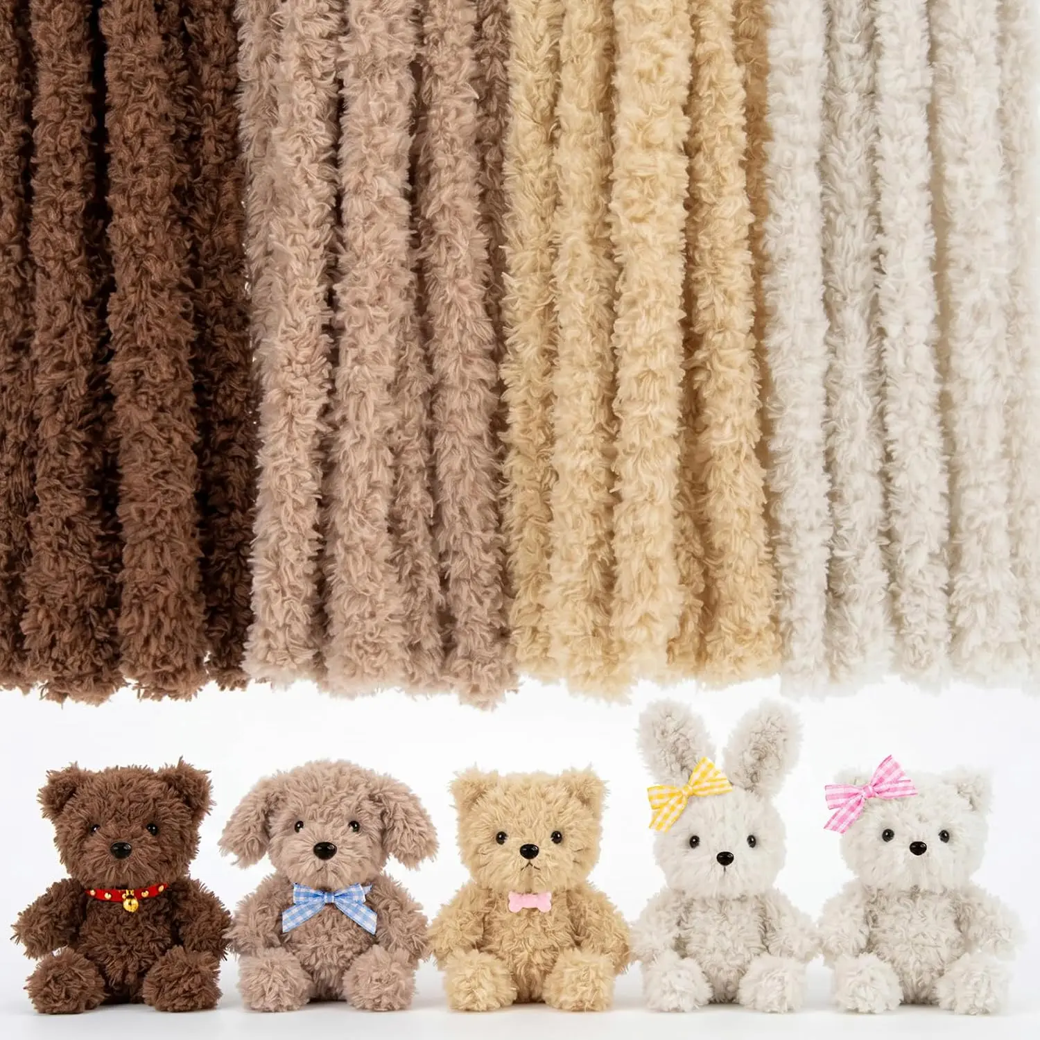 Pipe Cleaners Craft Kit Extra Long  Chenille Stems Set - DIY Puppy  Art Supplies with Accessories, Thick Coral Fleece Craft Supplies for Room Decor, Christmas Decorations & Adult Crafts