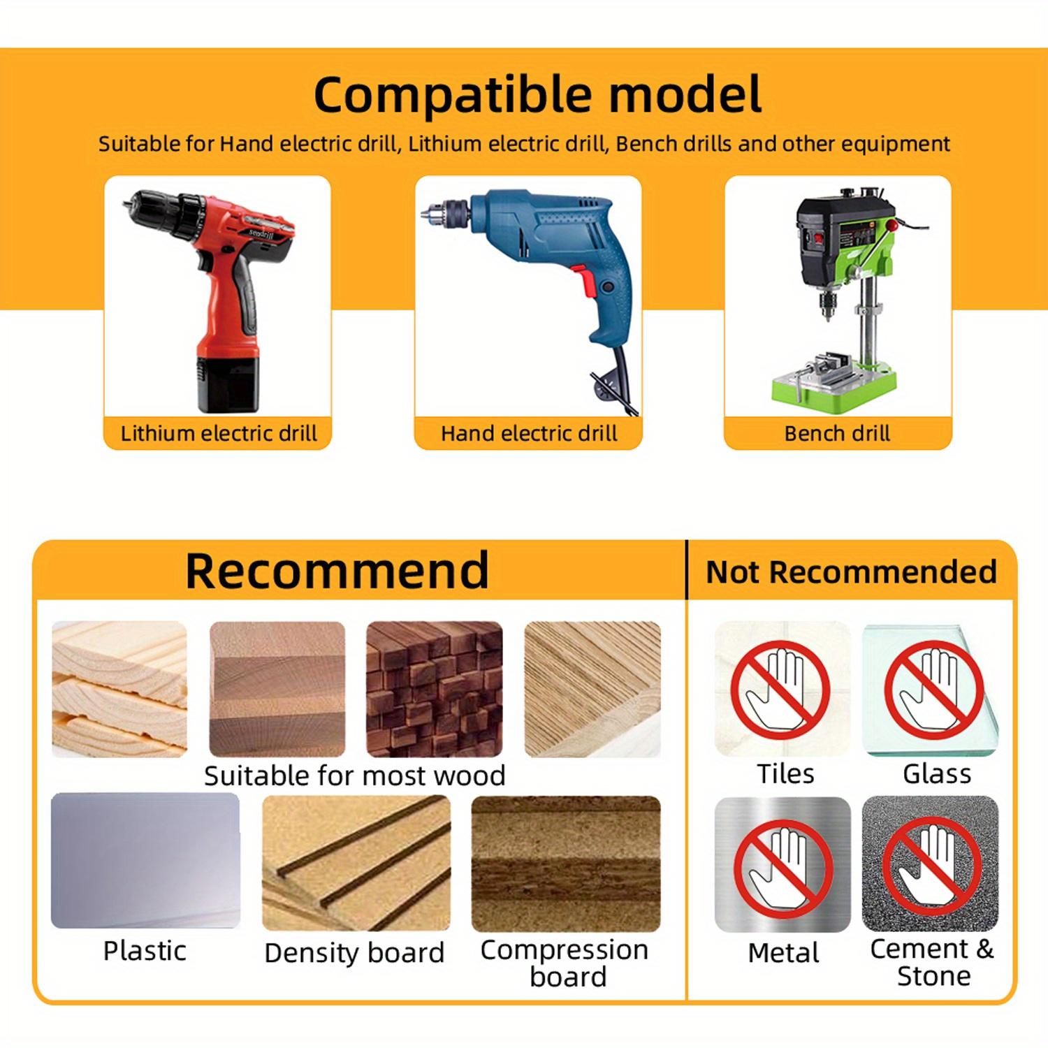 SENDRILL 17pcs Countersink Drill Bits Set, Tapered Drill Bits For Wood, With Phillips Screwdriver Bits, 2PCS Wood Plug Cutter, HSS, Precision Depth Control, 1/4" Hex Shank Quick Change for Woodworking with Storage Box (with One L-Wrench)