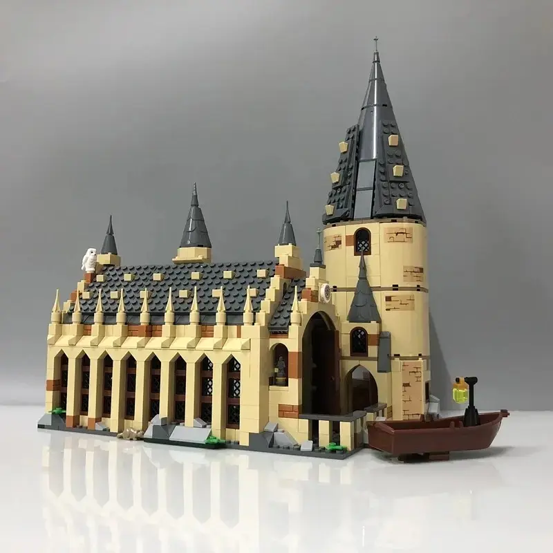 2026 in stock 878PCS/PZS magic castle medieval hall building block set, Model building kits, Buildable Blocks Kit, compatible with 75954 16052 39144 S7307 adult desktop collection DIY crafts STEAM toys Christmas and birthday gifts