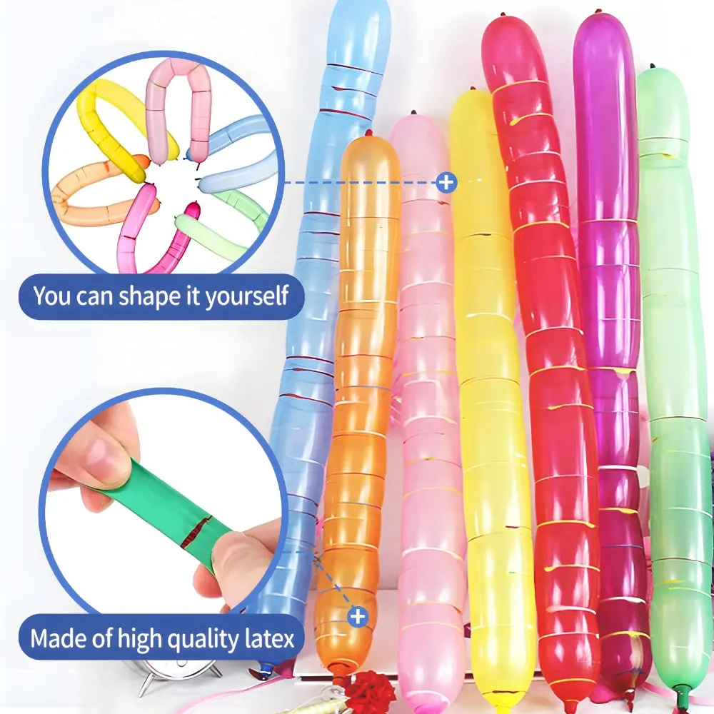 Rocket Balloon Set with Aerodynamic Tip, Easy Fill Pump, Reusable No-Fill Design, Balloon Party Supplies, Perfect for Outdoor and Indoor Fun, Kids Gift, Summer Theme