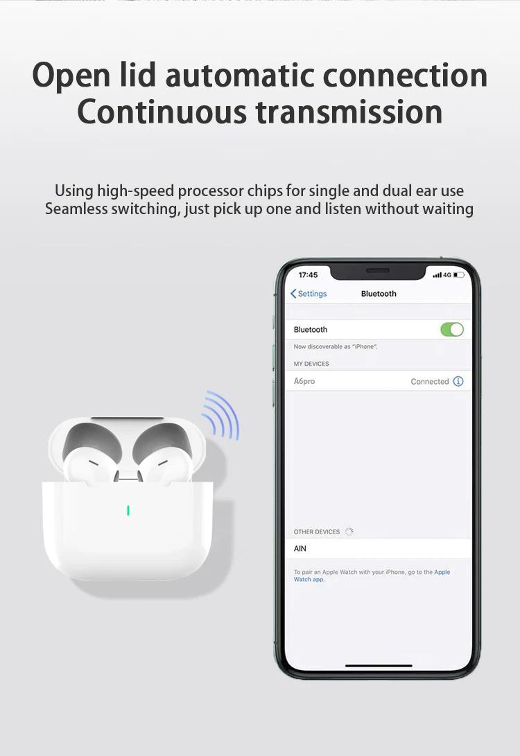 TWS Bluetooth Earbuds Air Pro 2026 New HiFi Stereo ANC Wireless In-Ear Headphones for iPhone Android