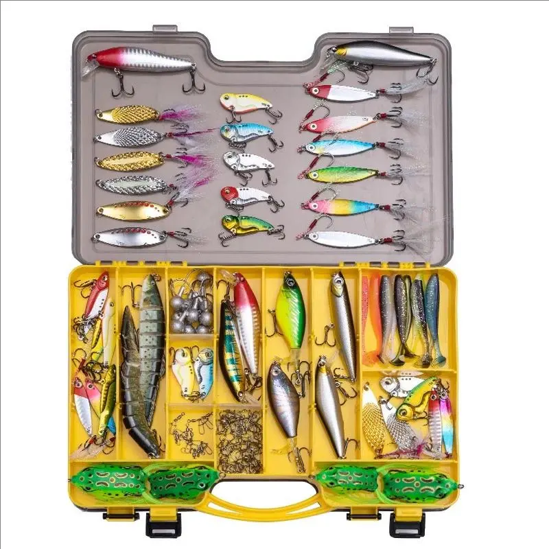 Beginner Fishing Lure Kit - Complete Set with All-Purpose Hard Baits and Soft Baits for Freshwater Fishing