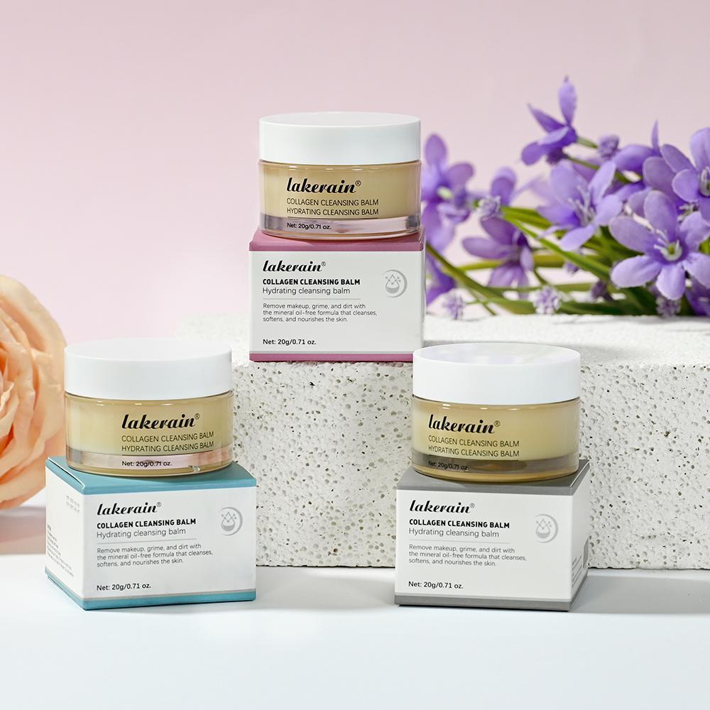Collagen Cleansing Balm, 3 Boxes Deep Cleansing Nourishing Skin Care Balm, Moisturizing Facial Makeup Remover for All Skin Types