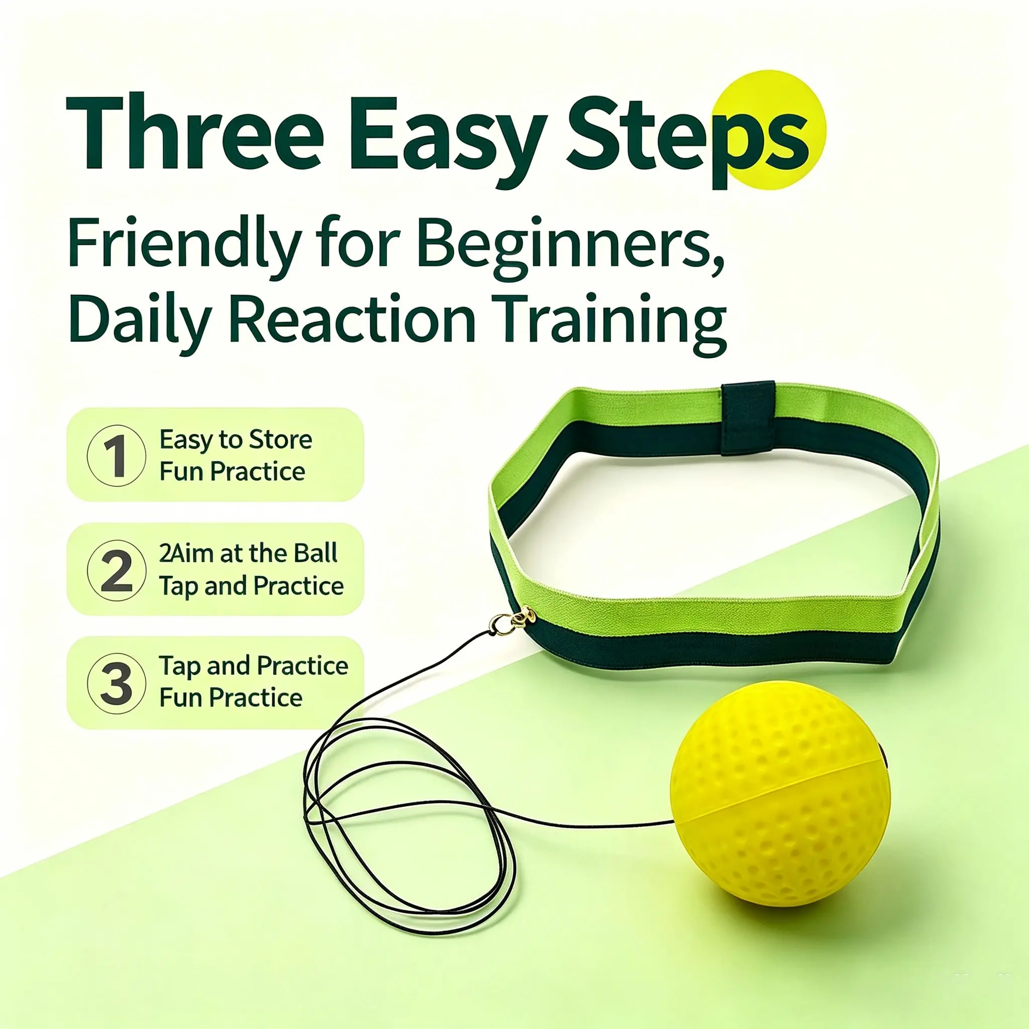 Portable Reaction Ball Boxing Speed Training Headband, Lightweight Punching Ball, Outdoor Fitness Daily Exercise Equipment