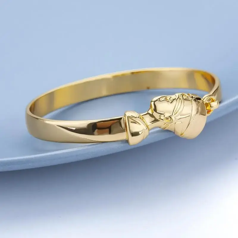 Egyptian Queen Nefertiti Adjustable Cuff Bracelet Stainless Steel Jewelry Gift Egyptian Queen Nefertiti Adjustable Cuff Bracelet Stainless Steel Jewelry Gift