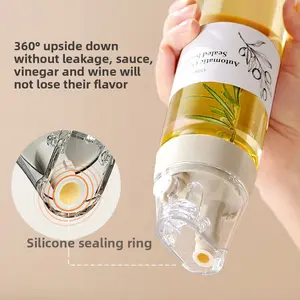 High borosilicate glass oil and vinegar bottle for kitchen, multifunctional oil spray bottle, commercial oil dispenser with automatic opening and closing, non-drip oil pot