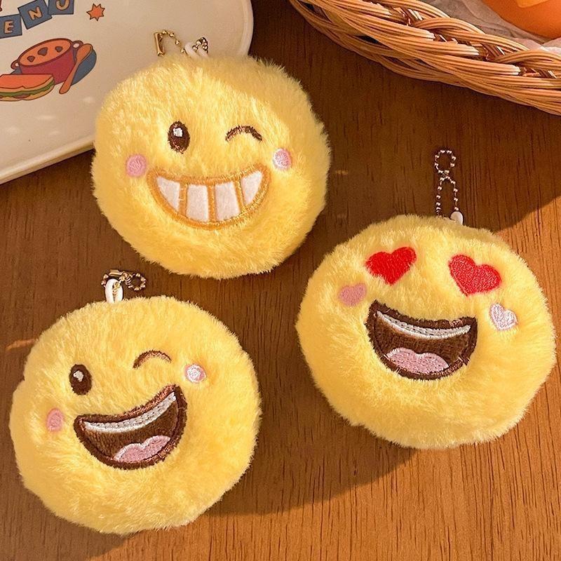 Smiley emoji girl plush cartoon pendant doll pendant accessories bag pendant activity small gift mini plush