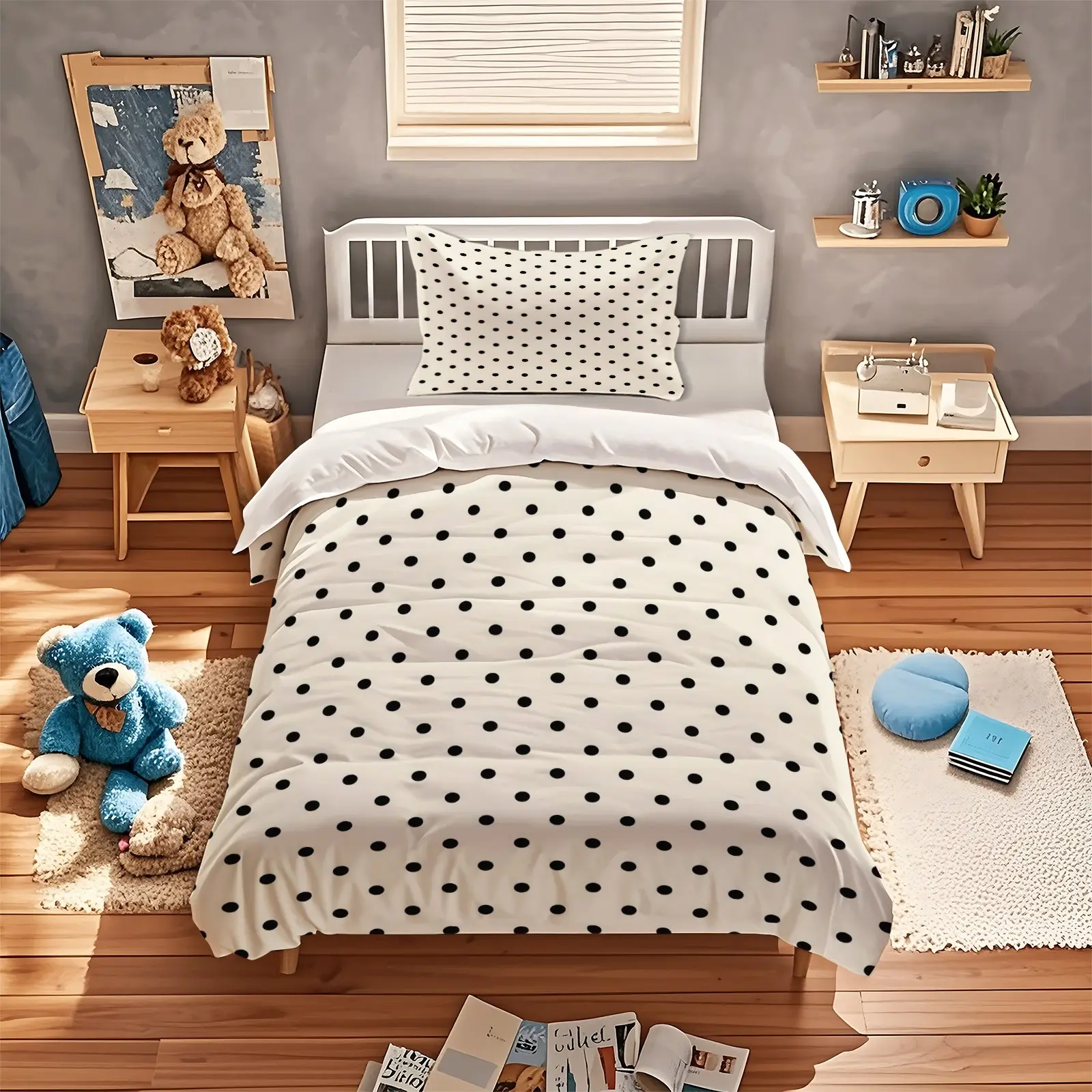 Ins Storm Print Pattern Duvet Cover, Perfect For Decorating Bedrooms For Teenagers And Adults, Suitable As a Gift, Including 1 Duvet Cover And 1 Or 2 Pillowcases Without a Core And Pillow