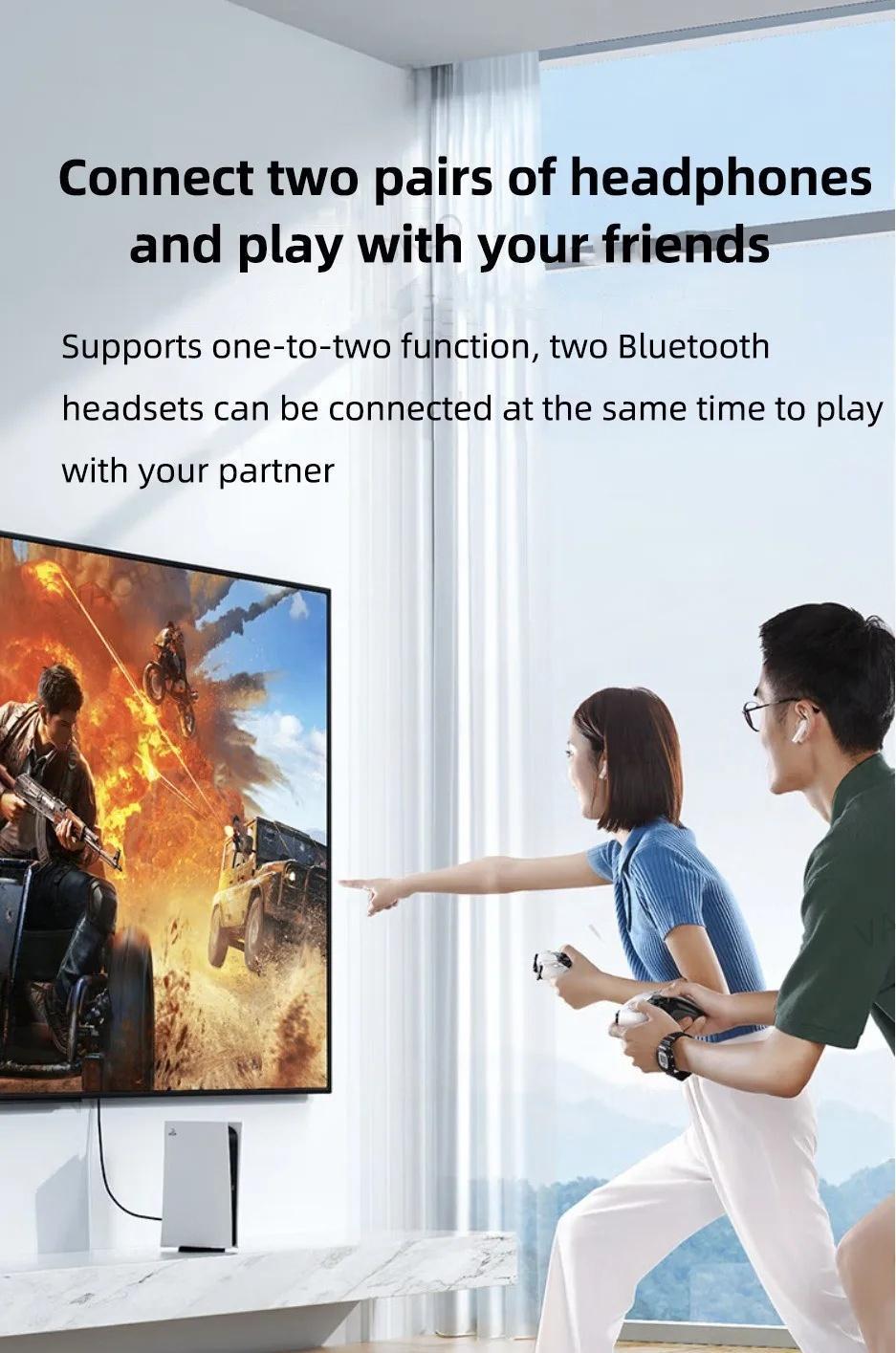 Bluetooth Wireless Audio Transmitter Bluetooth Headset Bluetooth Audio Adapter Driver-free/Plug and Play