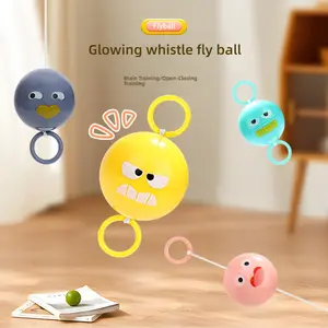 Children's rotating whistle ball toy, glowing flywheel, educational hand-eye coordination toy for boys, wrist-operated flying ball