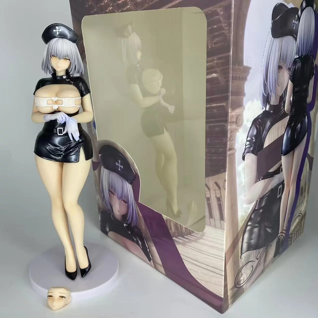 Zane Momo Sexy Dress Standing Pose Elegant Beauty Girl Color Box Anime Figure Blue Surrounding Collectible Model