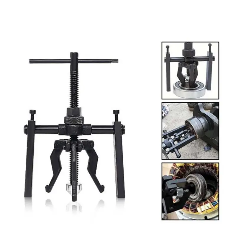 Adjustable Three-Jaw Bearing Puller, Non-Damaging Inner Gear Bushing Removal Tool, Energy-Saving Internal Puller for Hidden Bearings