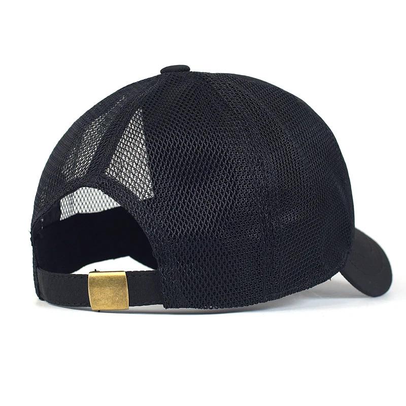 Mesh Short Brim Baseball Cap Men Women Breathable Dad Hat Adjustable Solid Trucker Style Low Profile Caps
