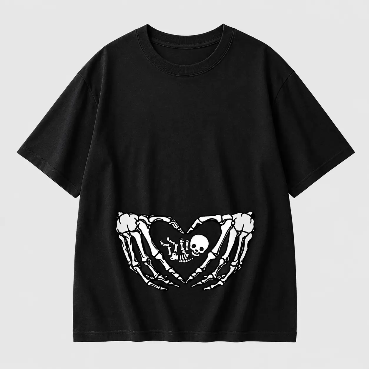 Pregnant Skeleton Shirt, Skeleton Baby Halloween Maternity Shirt, Pregnancy Mom Gift Maternity Shirt With Baby Skeleton tb0422