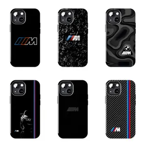 BMW M Logo Minimal Black Phone Case Trend Suitable for iPhone 17-11 Pro Max/Plus and  Samsung Galaxy S23-25