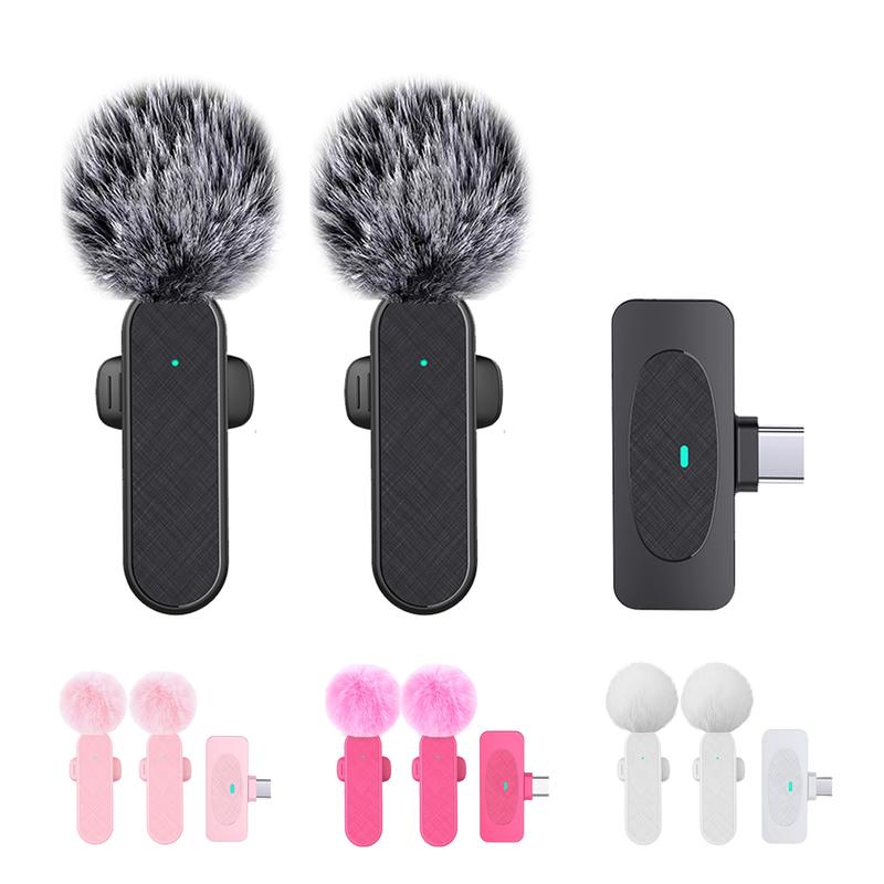 Professional Wireless Lavalier Microphone with Intelligent Noise Cancelling, Plug & Play for iPhone and Android Smartphones, Rechargeable Lapel Mic for Video Recording, Teaching, Interviews and Podcasts