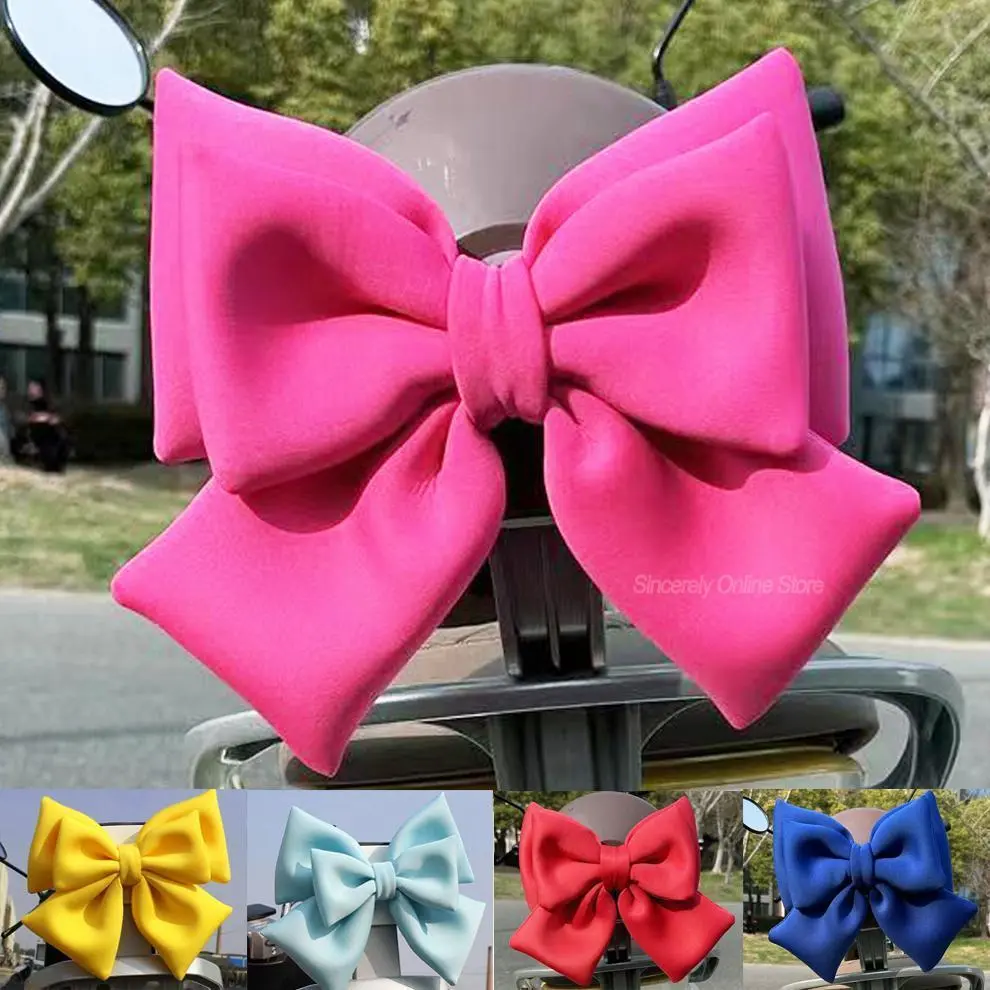 Multi-color Motorcycle Helmet Butterfly Knot Decoration Motobike bicycle skiling Helmet Decor Stickers Styling For Women Cosplay
