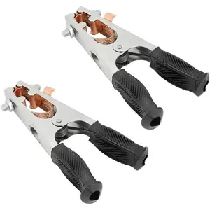 2 count 300A/500A/800A Earth Ground  Clip Clamp Welding Manual Welder Electrode Holder Welding Processing Ground Clamp Professional Tools (500A With holster),