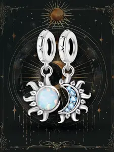 Heart & Moon & Star Design Rhinestone Charms, Fashionable Jewelry Making Accessories for Women & Girls, DIY Jewelry Making Kit for Bracelet & Necklace