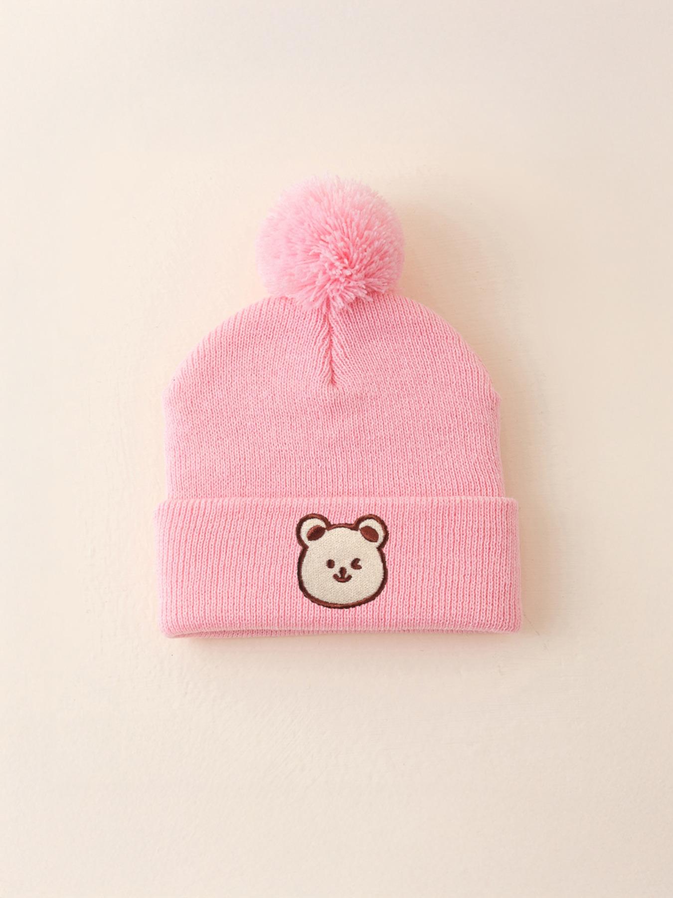 Knitted Hat for Newborns & Toddlers, Warm Winter Beanie for Outdoor Use, Casual Style Daily Commute Cap, Suitable for Fall & Winter, Bonnet