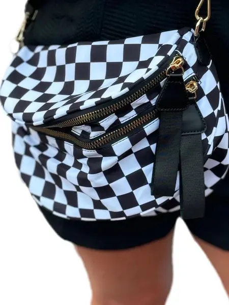 Gold Blush BEST SELLING Nylon Bum Bag Crossbody Bag MORE COLORS! Checkered Bum Bag Versatile Bum Bag