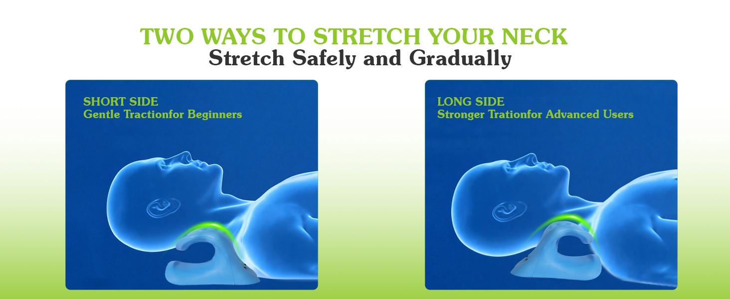 Neck Stretcher Cervical Traction Pillow with Acupressure, Neck and Shoulder Relaxer for TMJ Pain Relief, C-Arch Chiropractic Pillow, Spine and Neck Corrector