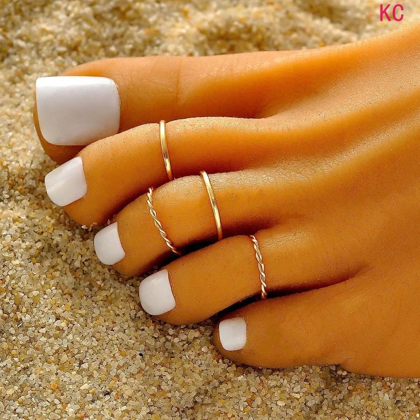 4Pcs Adjustable Braided Round Open Toe Ring Set, Simple Fashion Foot Jewelry For Daily Wear And Beach Occasion Matching Accessory