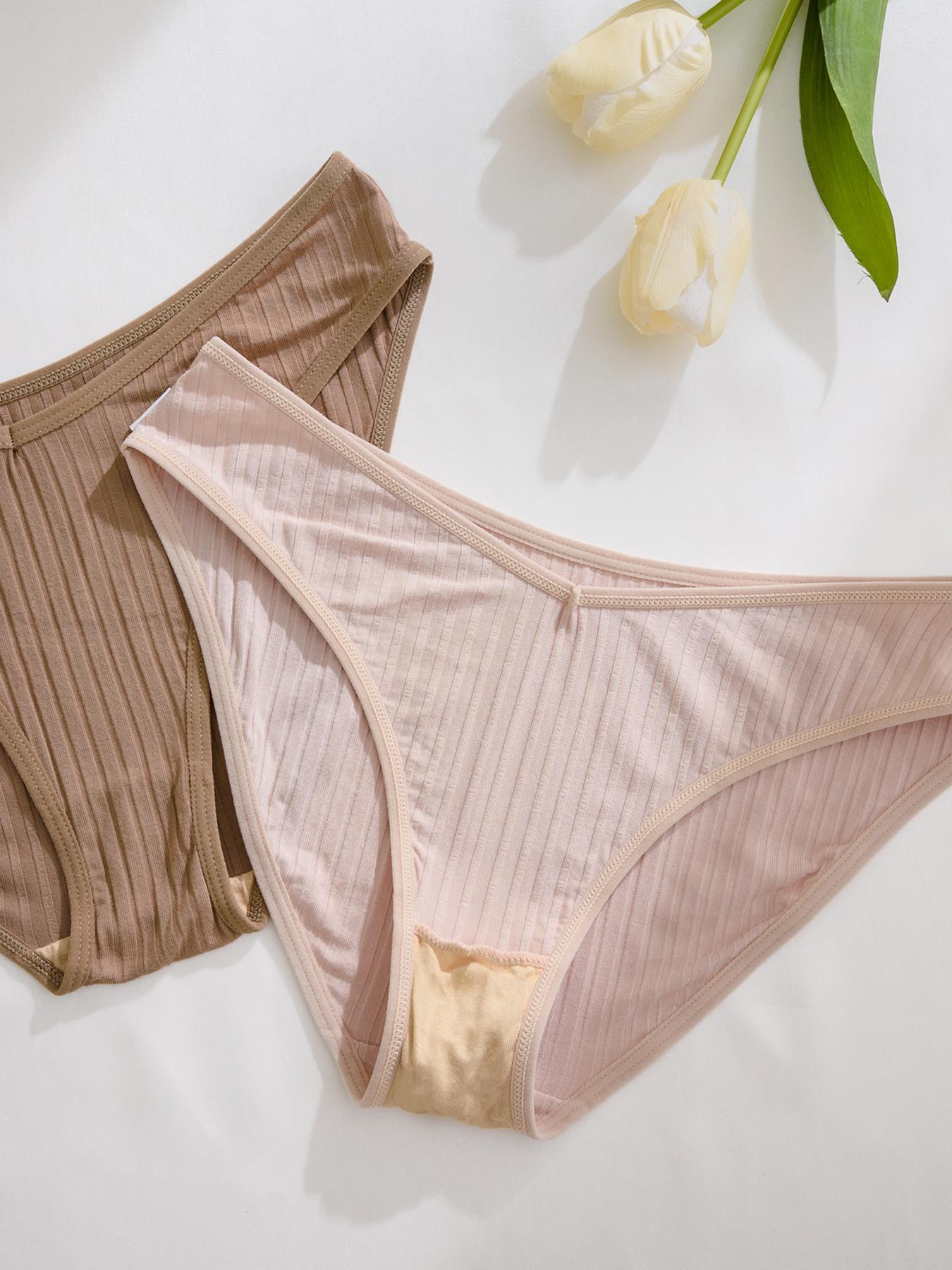 Women's Solid Color Panty, Soft Comfy Breathable Knicker for Daily Wear, Underwear for All Seasons, Breathable Panties