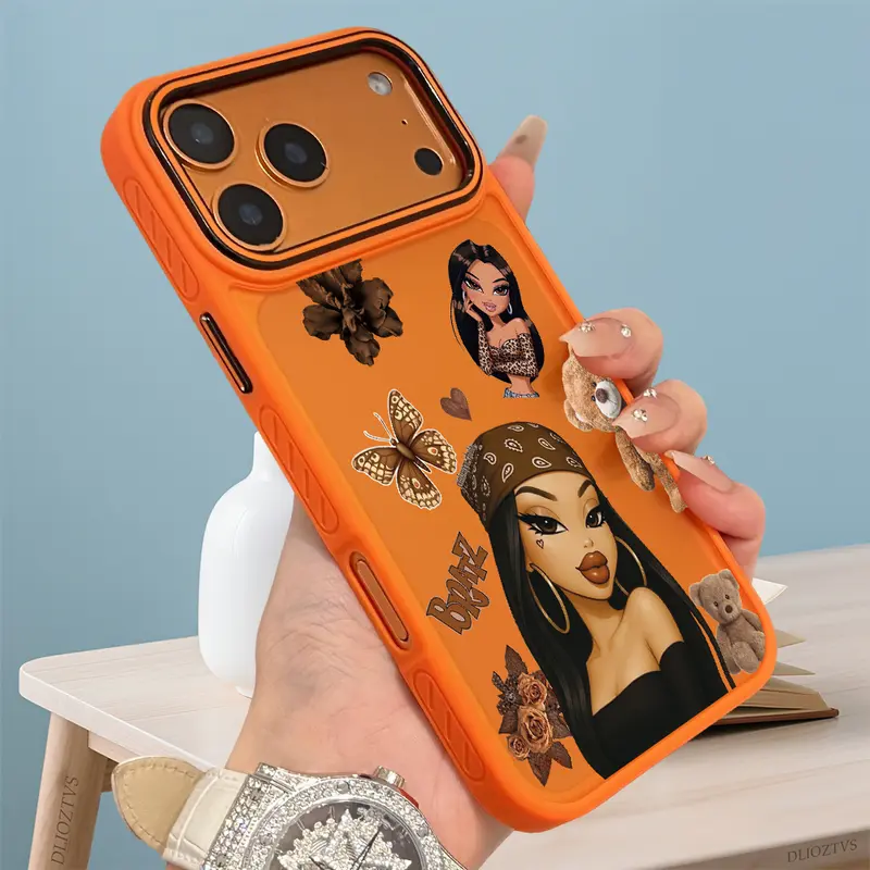 Bratz iPhone 17, Pro Maxケース Cute Bratz Girls Pattern Phone Case for iPhone 18 17 Pro Max Air