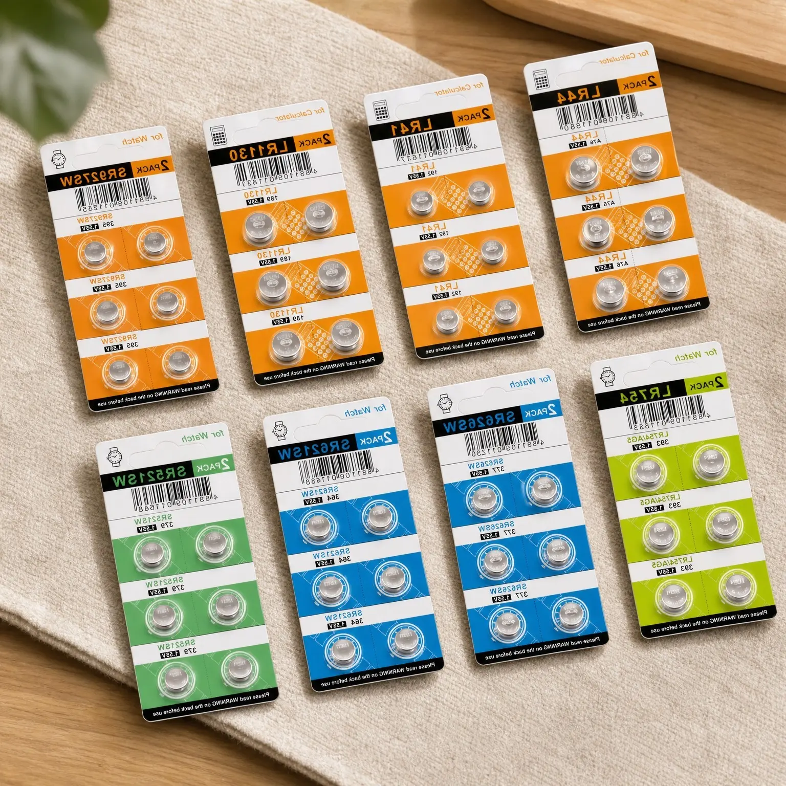 80PCS Assorted Button Coin Cell Watch Batteries - AG0 AG1 AG3 AG4 AG5 AG7 AG10 AG13 LR41 LR44 1.5V AlkalineGift