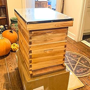 8-Frame Beehive Box Langstroth Medium Super Bee Box for Sale Wax Coated Bee Hives Includes Wooden Frames & Waxed Foundations 8-Frame Beehive Box Langstroth Medium Super Bee Box for Sale Wax Coated Bee Hives Includes Wooden Frames & Waxed Foundations