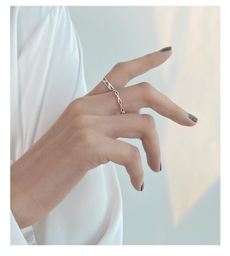 Chic Rhombus Cut Ring Stack| Trendy Index & Middle Finger Set