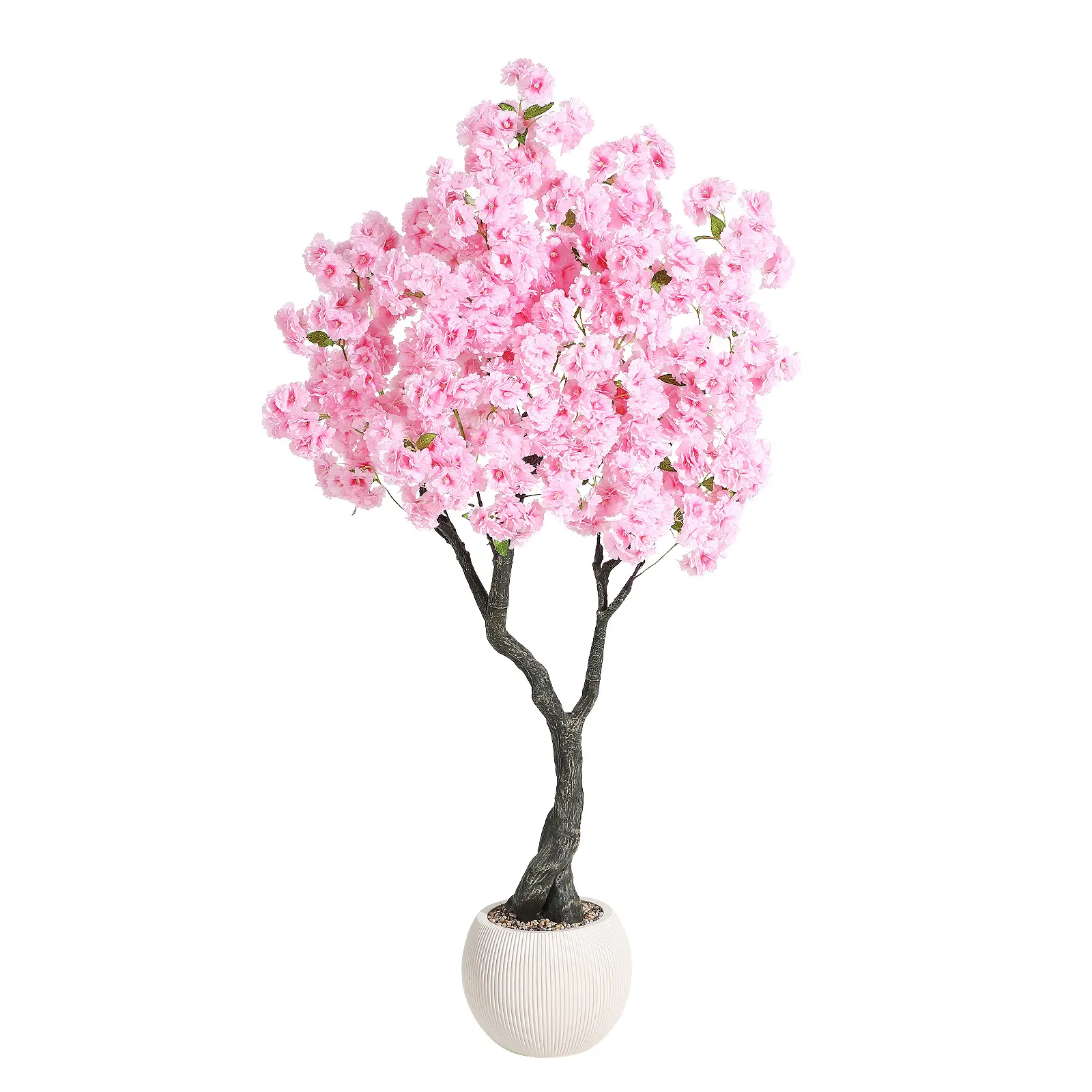 5ft/6ft/7ft Artificial Cherry Blossom Tree, Pink Fake Flower Tree for Indoor Home, Living Room, Office & Wedding Decor