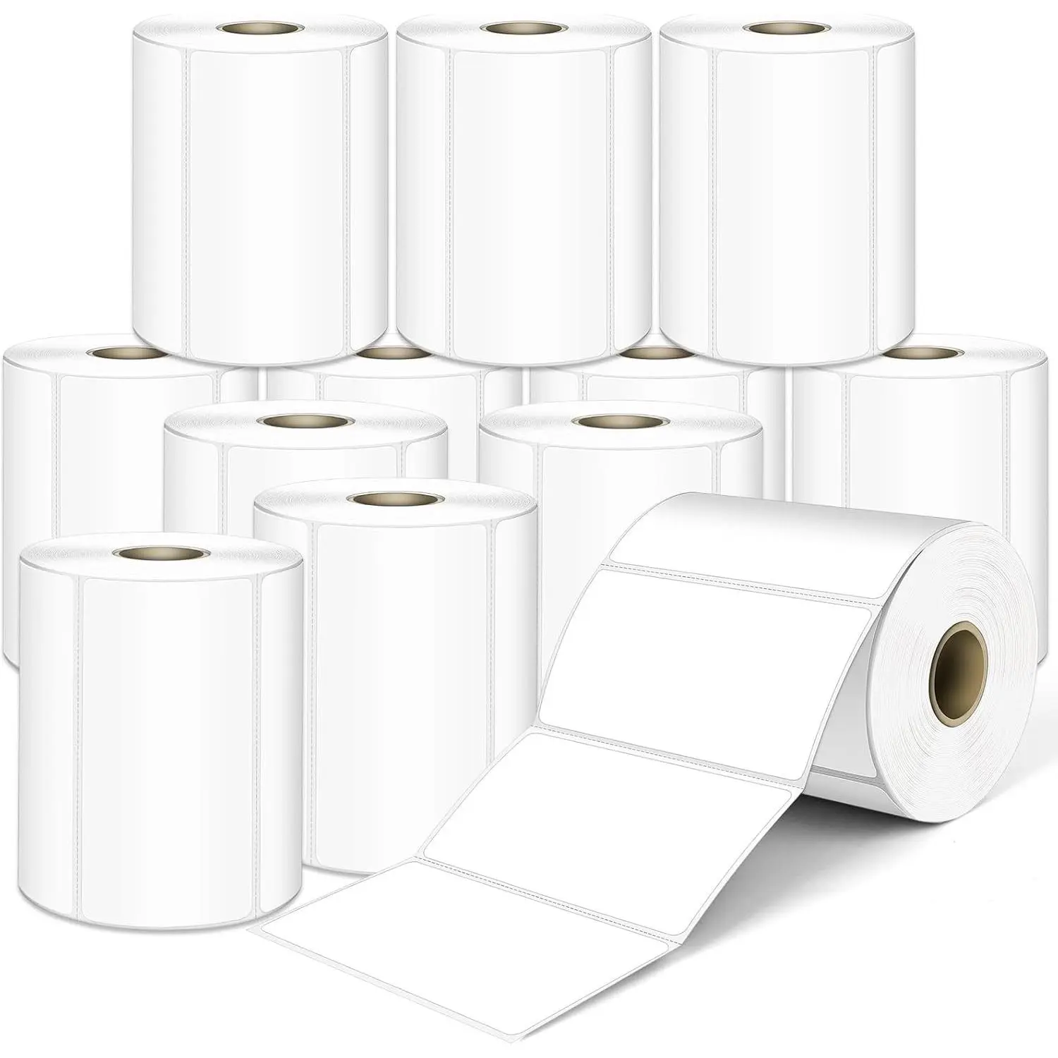 4" x 2" Direct Thermal Labels, Permanent Adhesive Barcode Shipping Labels & Compatible with Rollo, Zebra and Other Desktop Printers (1 Roll, 750 Labels)