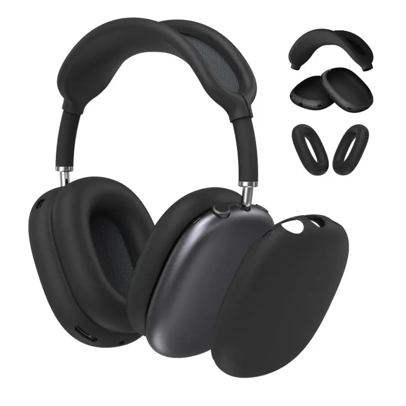 Three-In-One Silicone Case for AirPods Max 2026 & 2020, Scratch-Resistant Ear Cushion, Soft Skin-Friendly Headband Protector