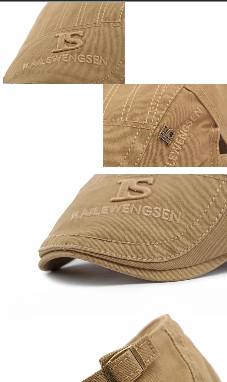 2025 Hat Men's Spring Summer  Embroidery Cotton Cap British Vintage Fashion Forward Hat Women's Casual Beret Youth Hat