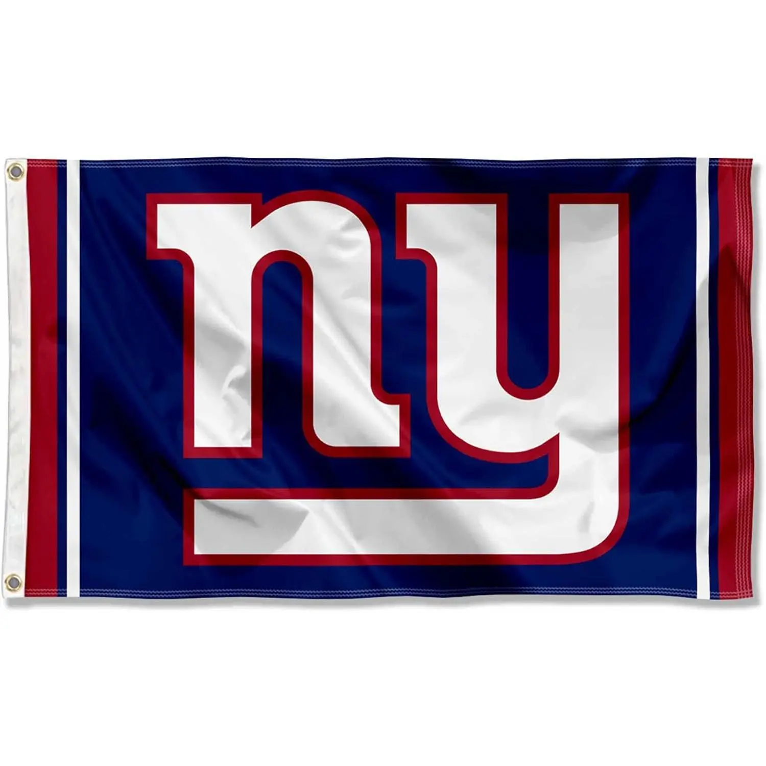 New York Giants NY Large 3x5 FT Flag Banner, Official NFL Football Team Flag, 100% Polyester with Brass Grommets, Weather & Fade Resistant for Yard, Flagpole, Wall and Fan Cave