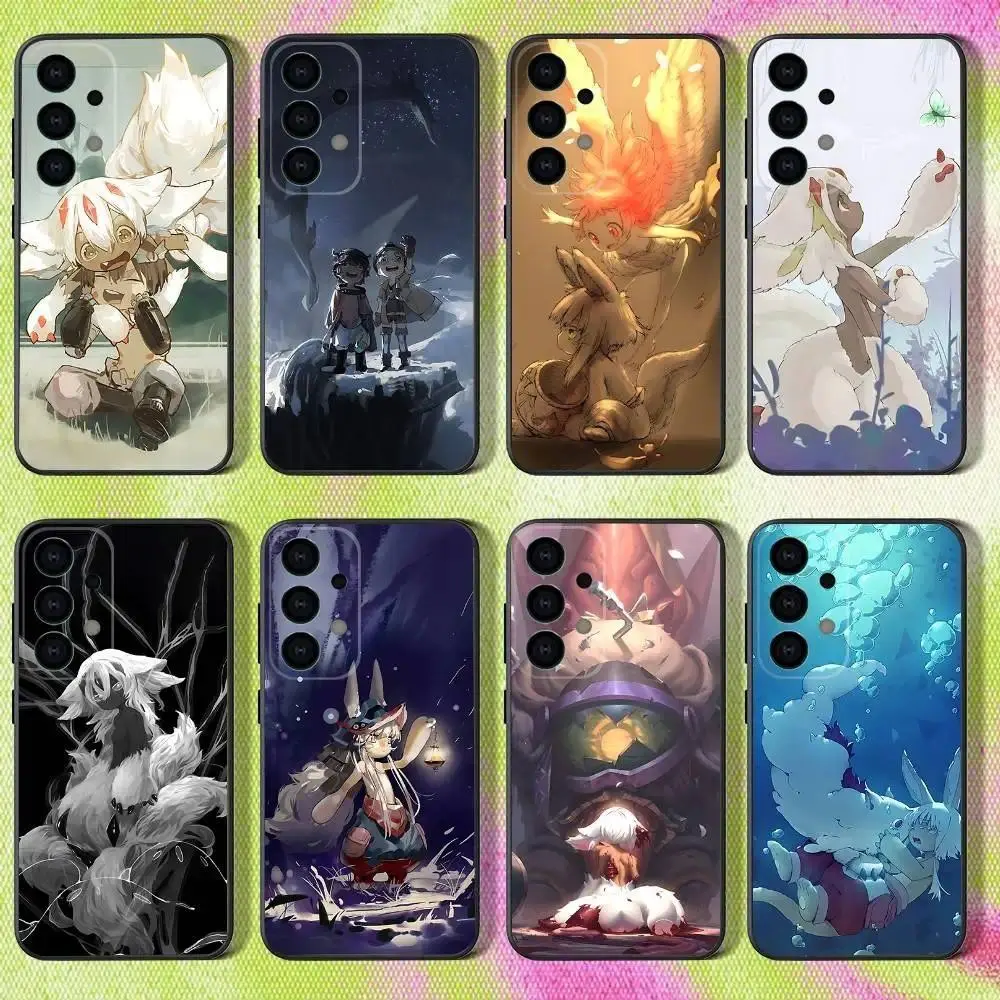 Made In Abyss Faputa Anime Phone Case Black Cover For iPhone 11-17 Pro Max/Plus & Samsung Galaxy S23-S25 Manga Protective Case