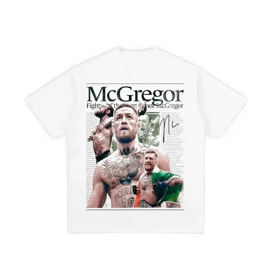 [Sale Up To 50%]UnisexAdult  McGregor Newspaper Graphic T-Shirt, summer tee, vintage y2k, graphic tees, mens clothing
