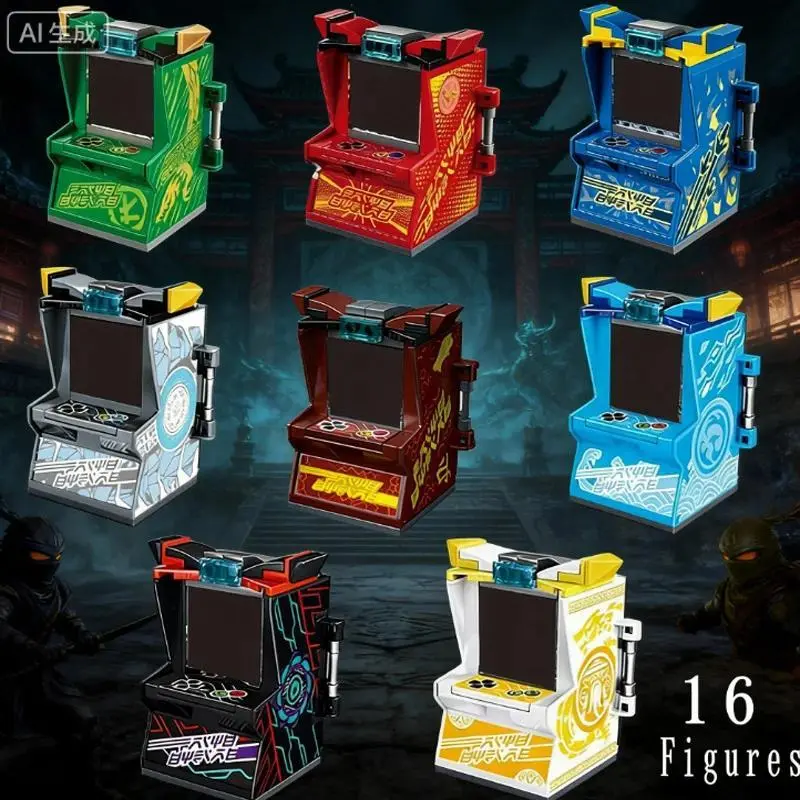 Season 12 Prime Empire Ninja Puzzle Building Blocks Digital Arcade Boys' Toy Model Figures Arcade Game Lloyd Kai Jay Cole