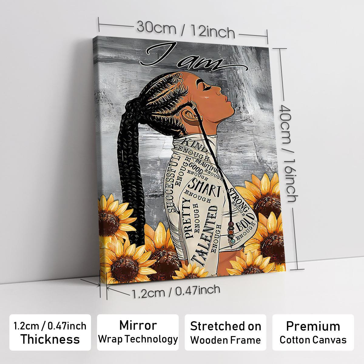 Figure & Flower Pattern Canvas Painting with Frame, 1 Count Modern Simple Wall Art Painting, Wall Art Decor for Home Living Room Bedroom Office